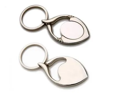 Fish Shaped With Oval Metal Keyring_1