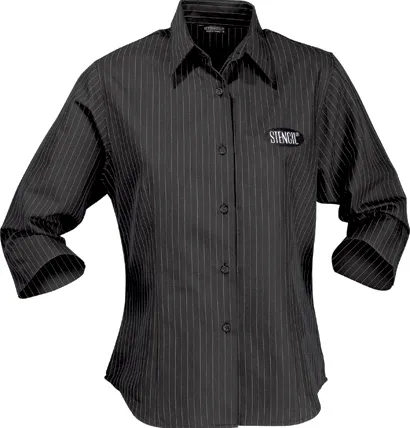 Ladies Pinpoint 3/4 Sleeved Shirt_1