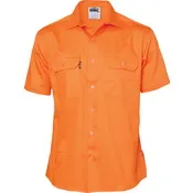 Cotton Drill Work Shirtshort Sleeve_3