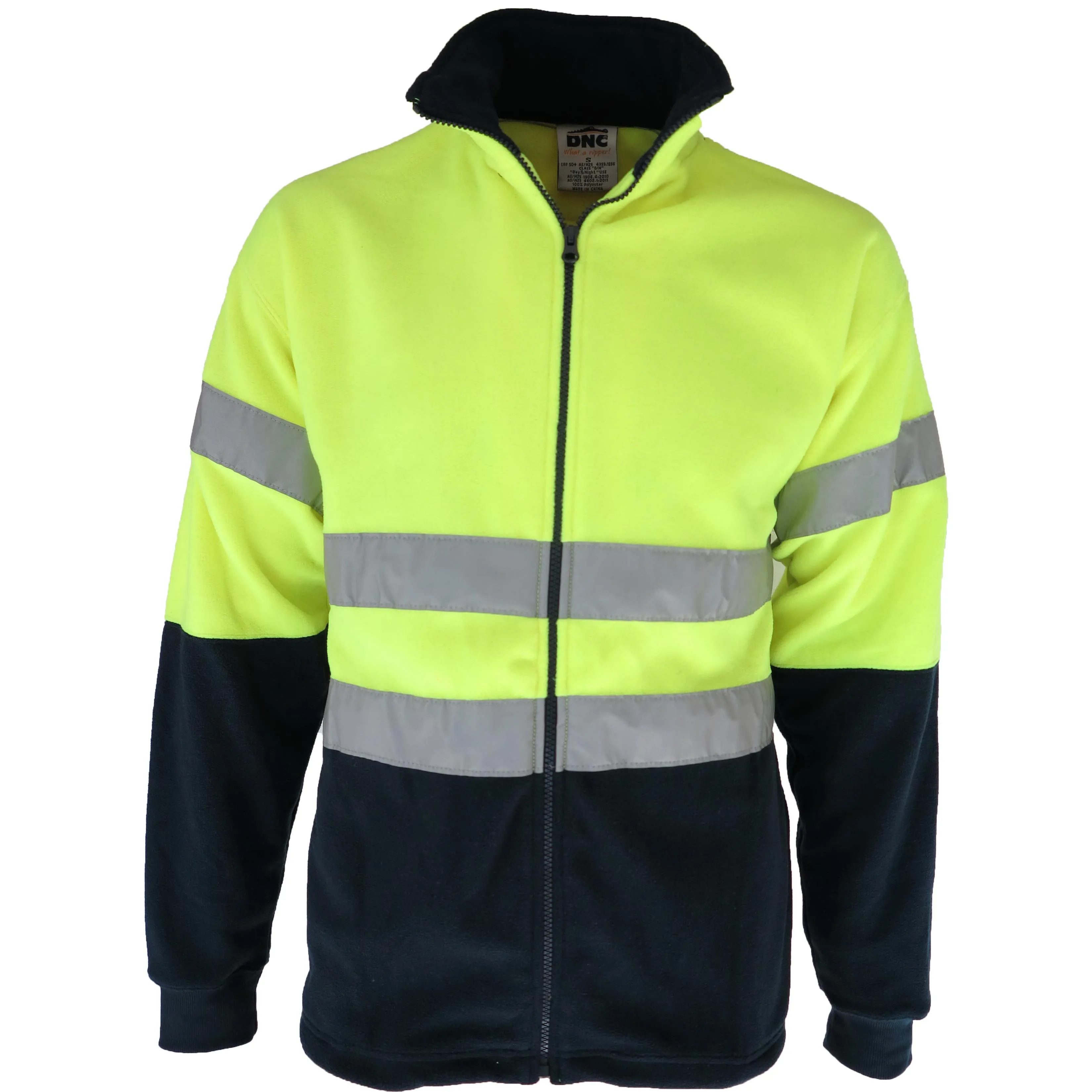 Hivis Two Tone Full Zip Polar Fleece With Generic R tape_1