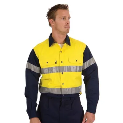 Hivis Two Tone Drill Shirt Long Sleeve_1