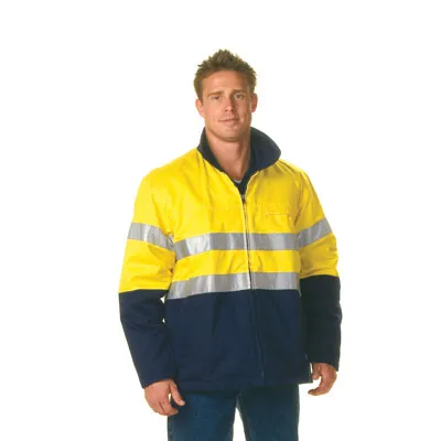Hivis Two Tone Protector Drill Jacket With 3m 8910 R tape_1