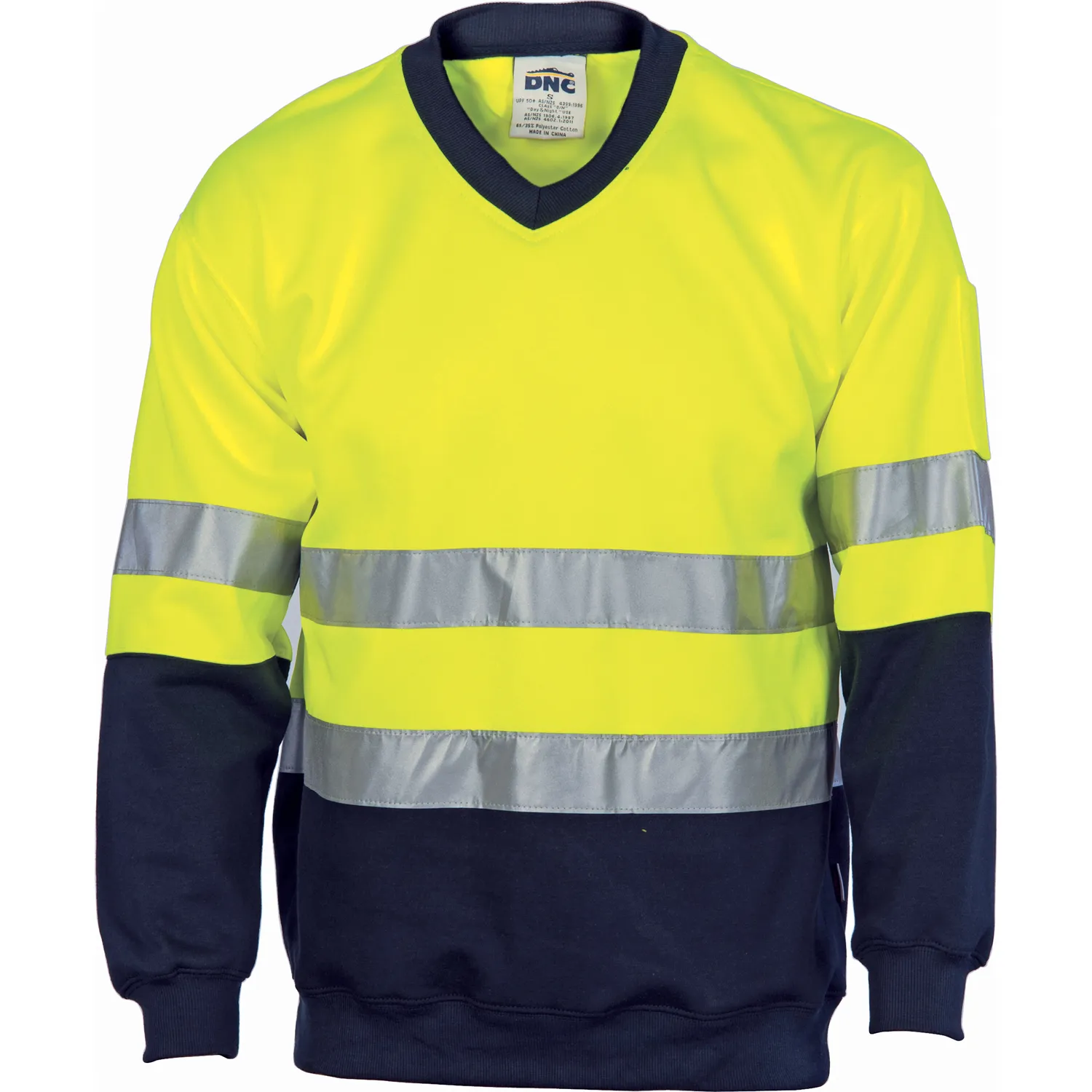 Hivis Two Tone Sweatshirt (sloppy Joe) With Generic R tape V-neck_1