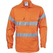 Hivis Cool-breeze Close Front Cotton Shirt With Generic R tape_1