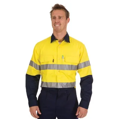 Hivis Cool-breeze Close Front Cotton Shirt With 3m 8910 R tapel s_1