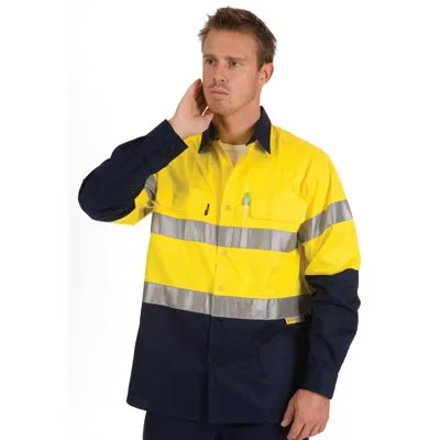 Hivis Cool-breeze Cotton Shirt With 3m 8906 R tape-l s_1