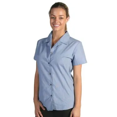 Ladies Revere Collar Mini (check) Houndstooth B.shirts s_1