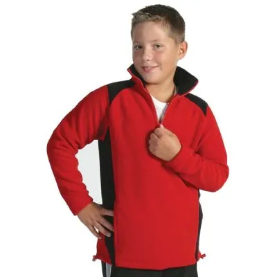 Kids Side Panel Half Zip Polar Fleece_1