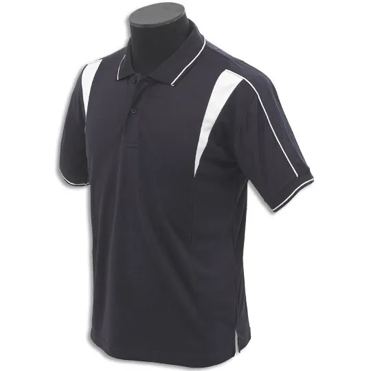 Micro Mesh Polo With Inserted Chest Panels_1