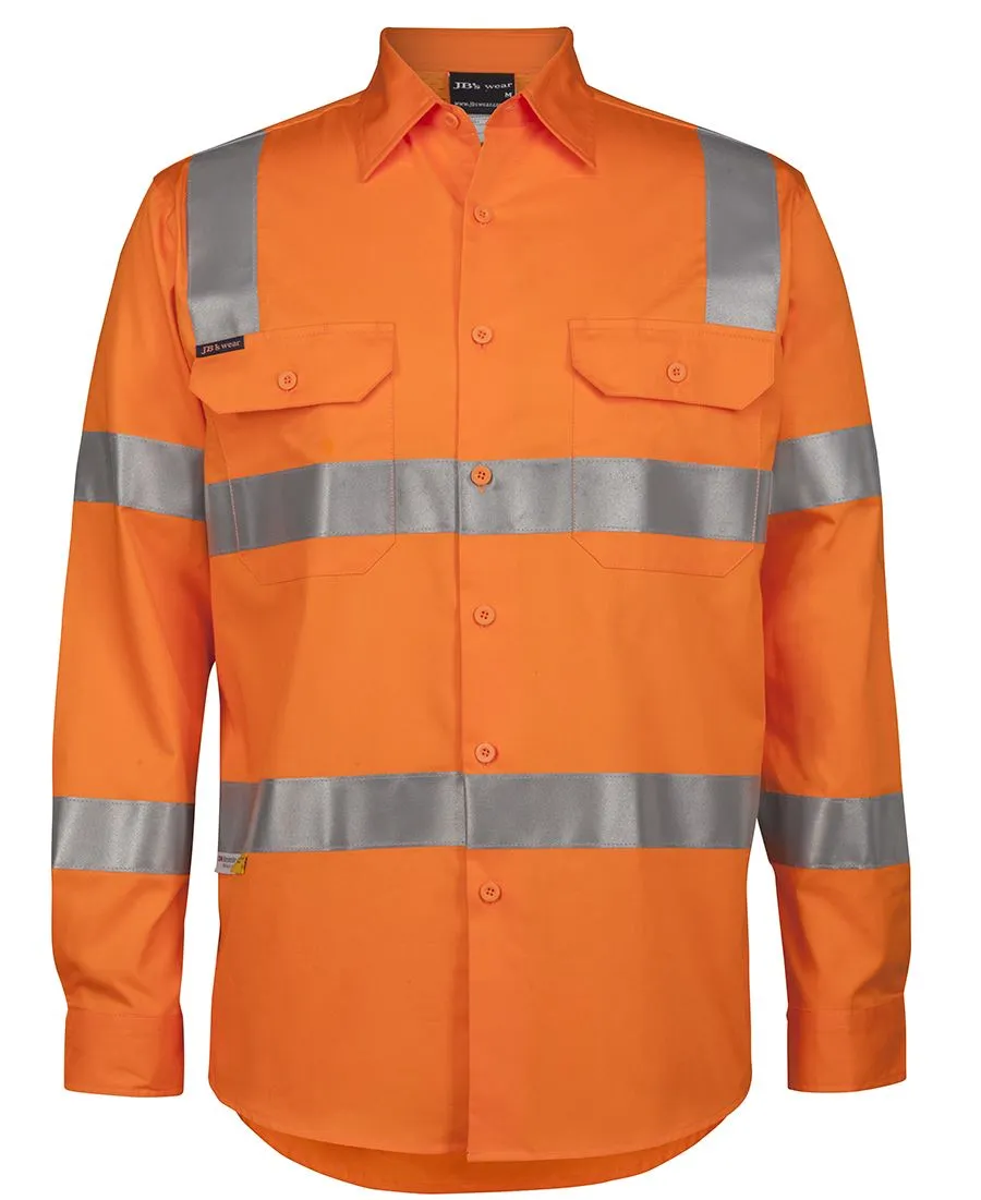 HI VIS (D+N) L/S 150G VIC RAIL WORK SHIRT_1