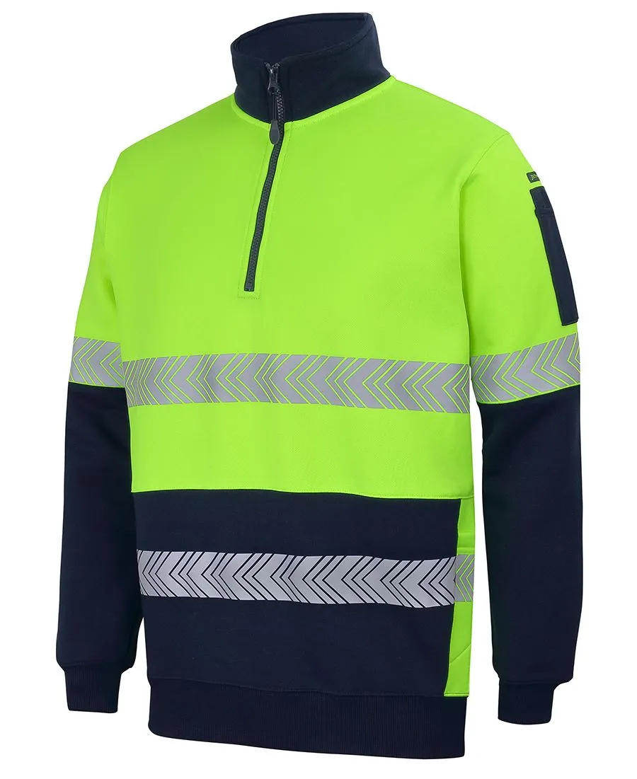 HI VIS 330G 1/2 ZIP SEGMENTED TAPE FLEECE_2