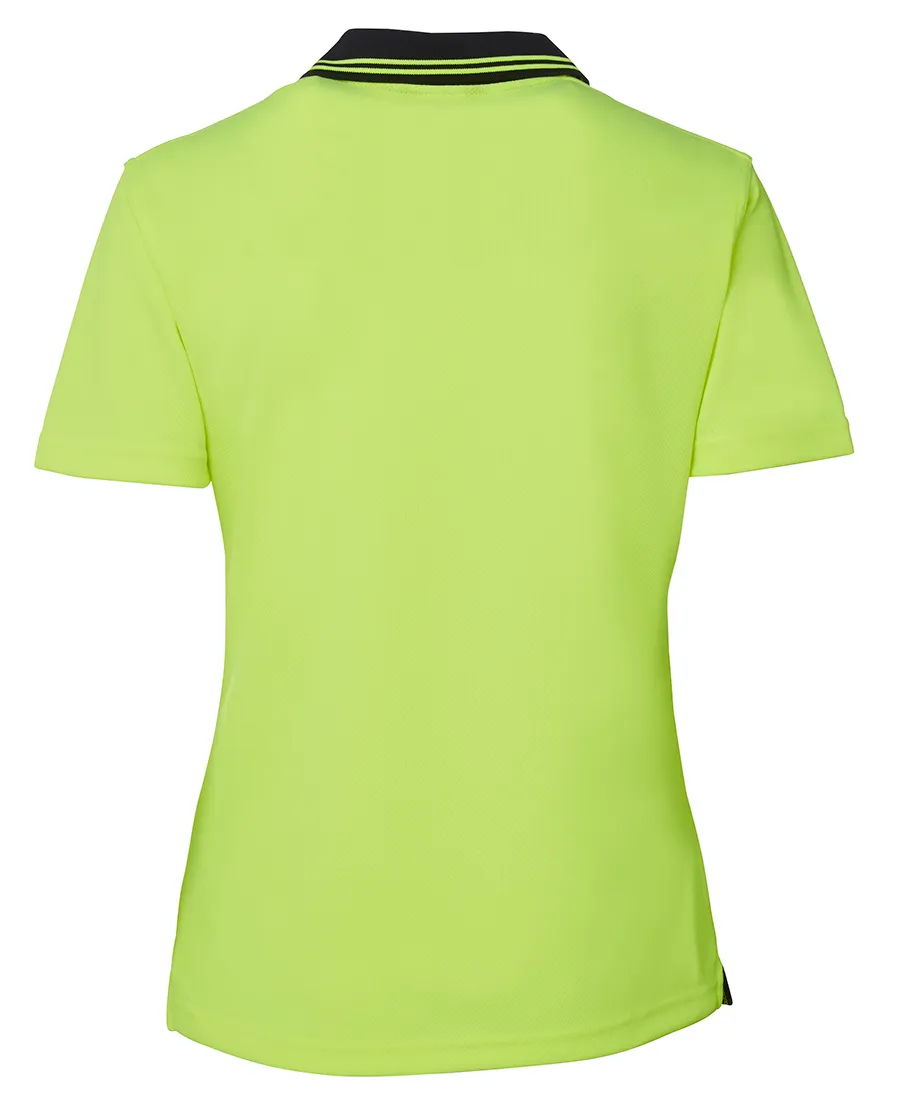 HI VIS LADIES S/S NON BUTTON POLO_3