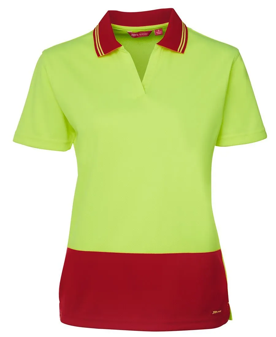 HI VIS LADIES S/S NON BUTTON POLO_5
