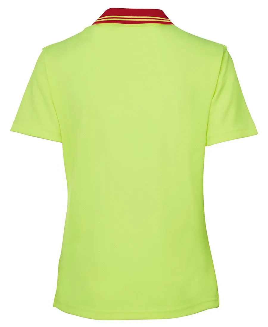 HI VIS LADIES S/S NON BUTTON POLO_7