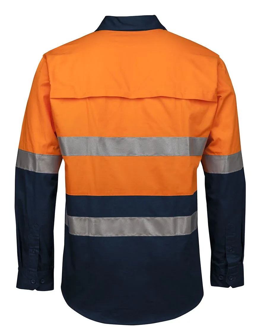 HI VIS (D+N) CLOSE FRONT L/S 150G WORK SHIRT_3