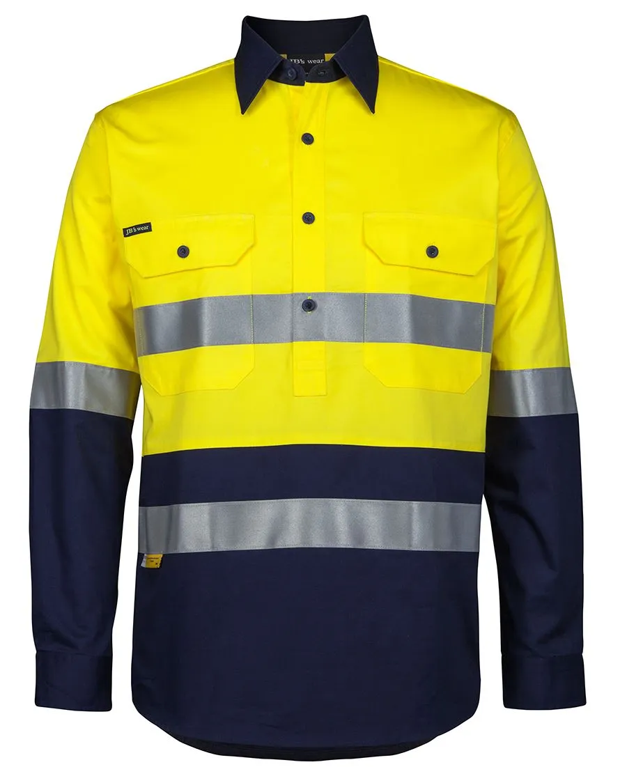 HI VIS (D+N) CLOSE FRONT L/S 150G WORK SHIRT_5