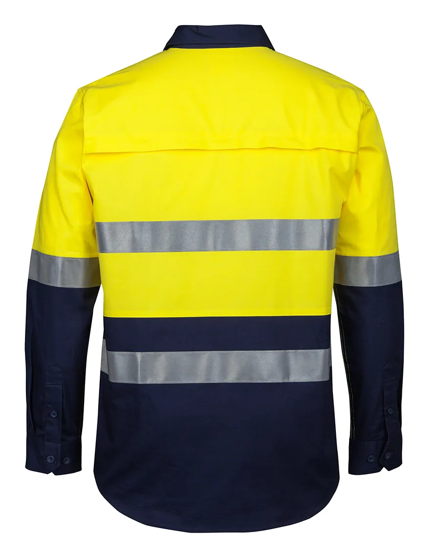 HI VIS (D+N) CLOSE FRONT L/S 150G WORK SHIRT_7