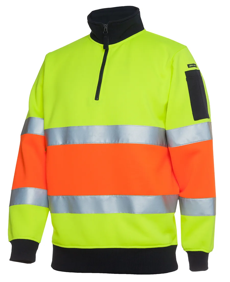 HI VIS 1/2 ZIP (D+N) FLEECY SWEAT WITH REFLECTIVE TAPE_9