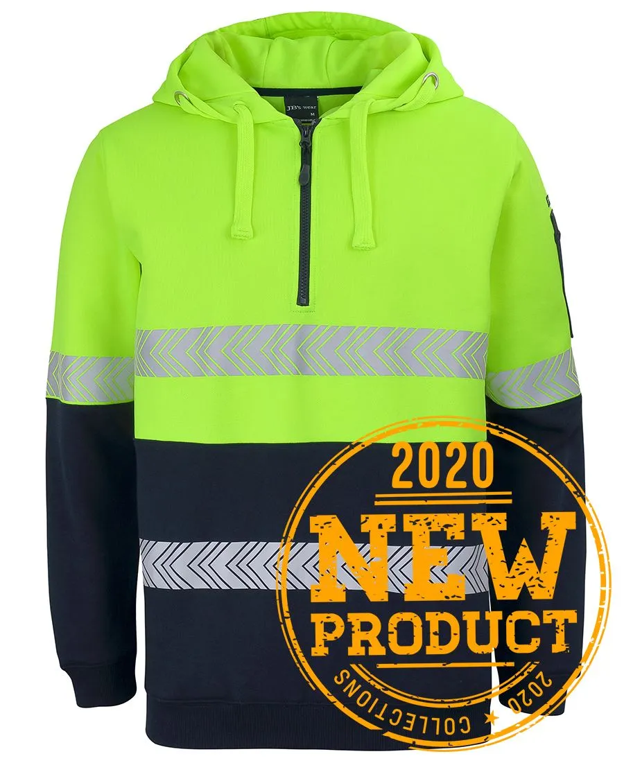 HI VIS 1/2 ZIP SEGMENTED TAPE HOODIE_1