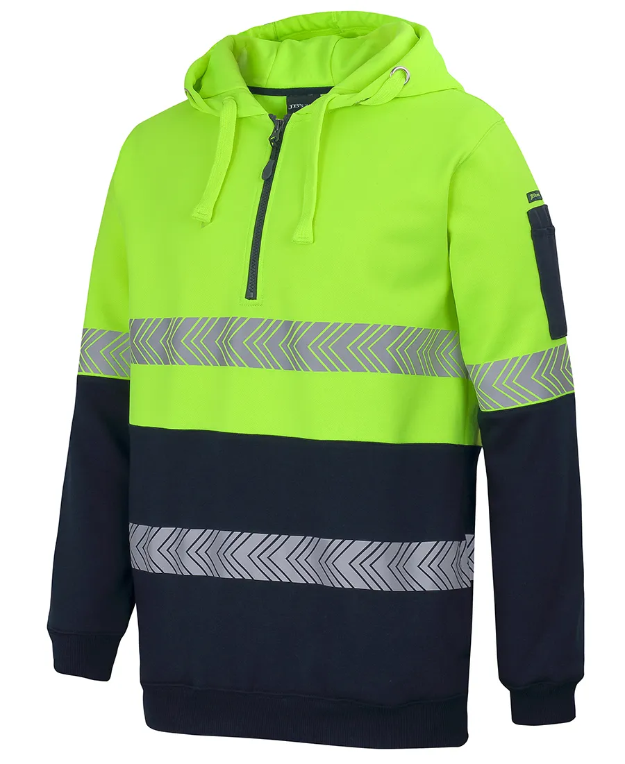 HI VIS 1/2 ZIP SEGMENTED TAPE HOODIE_3