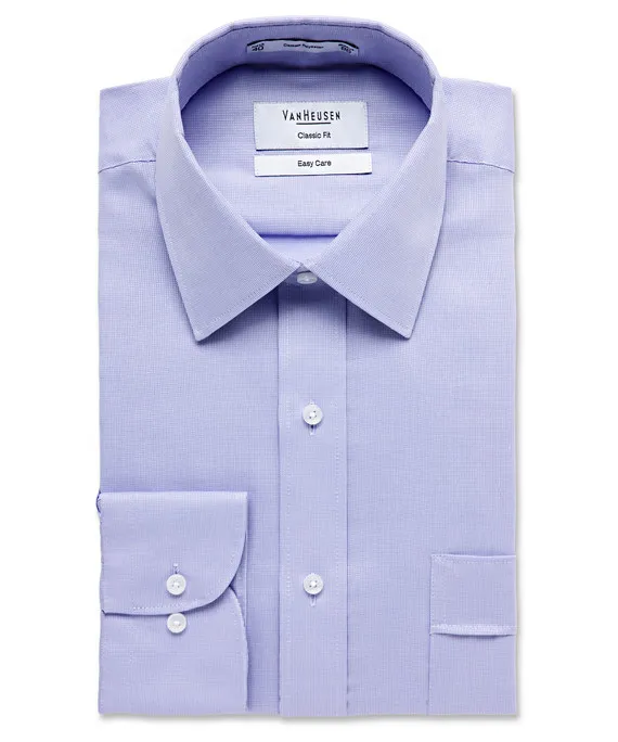 Cotton/Polyester Dobby Herringbone Classic Fit Shirt_11