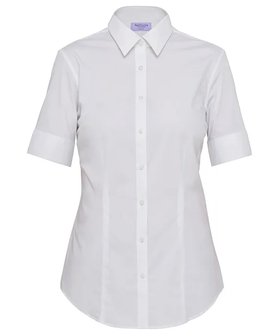 Cotton Stretch Poplin Short Sleeve Classic Fit Shirt_2