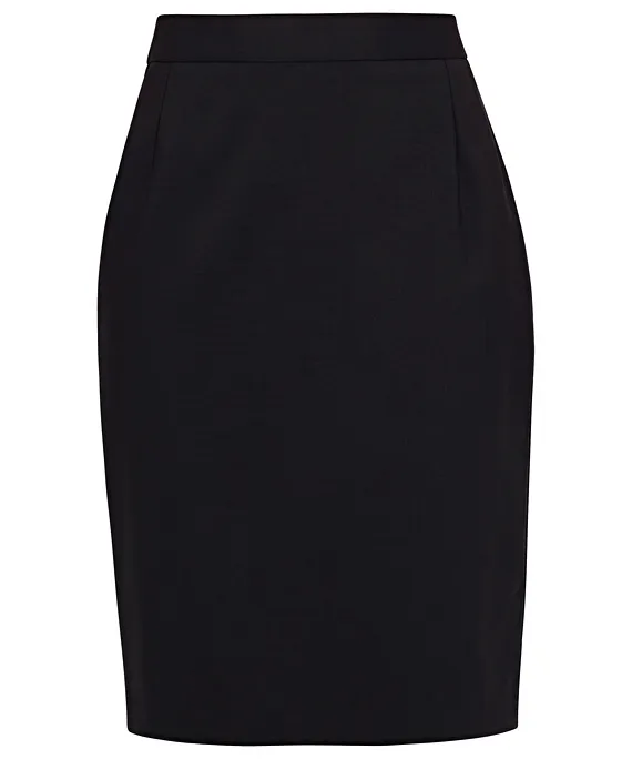 Stretch Wool Blend Plain Weave Suit Separate Skirt_3