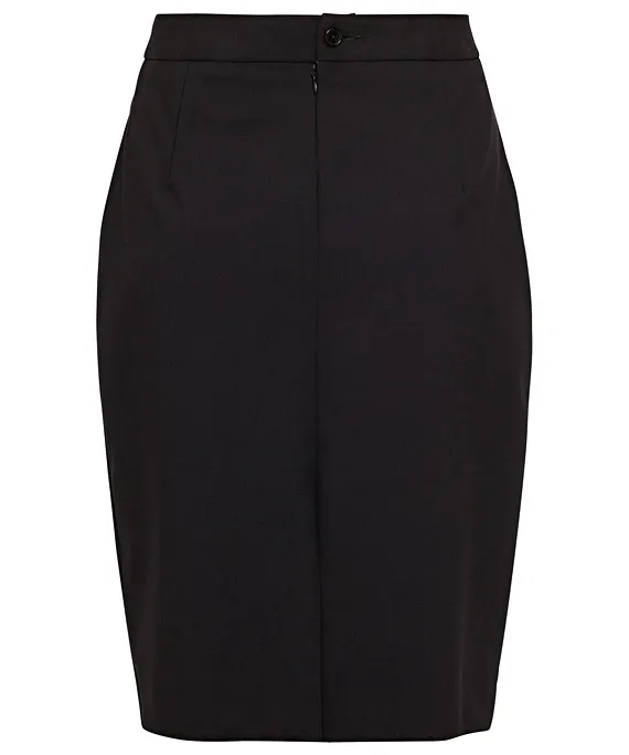 Stretch Wool Blend Plain Weave Suit Separate Skirt_4