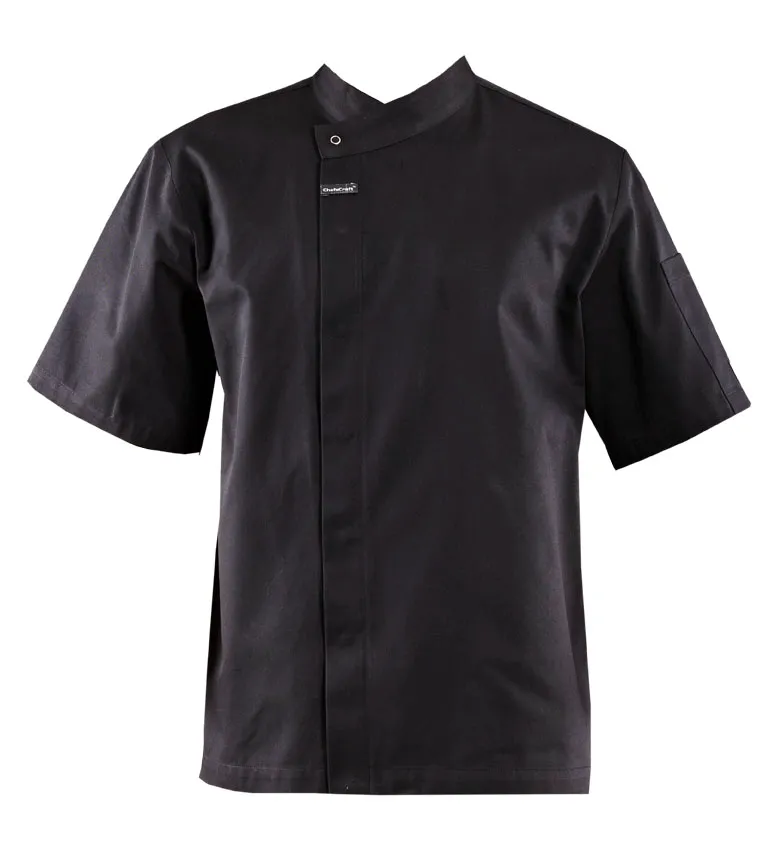 Unisex Tunic With Concealed Front Short Sleeve_1