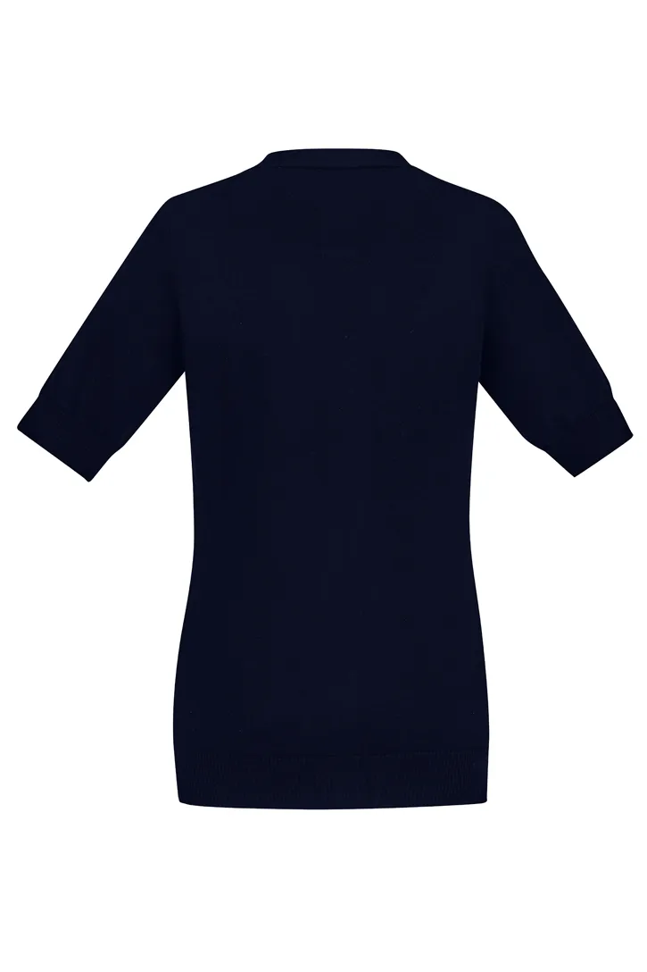 Womens Zip Front Short Sleeve Knit_7