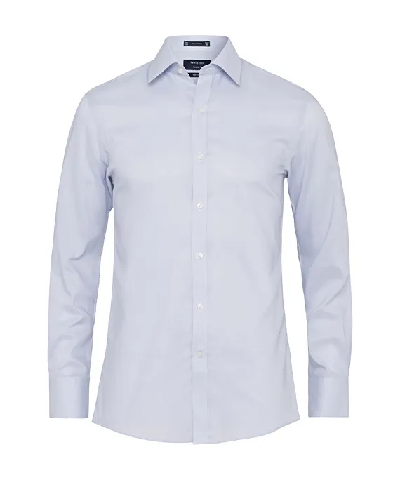 Polyester/cotton Yarn Dyed Stripe European Fit Shirt_2