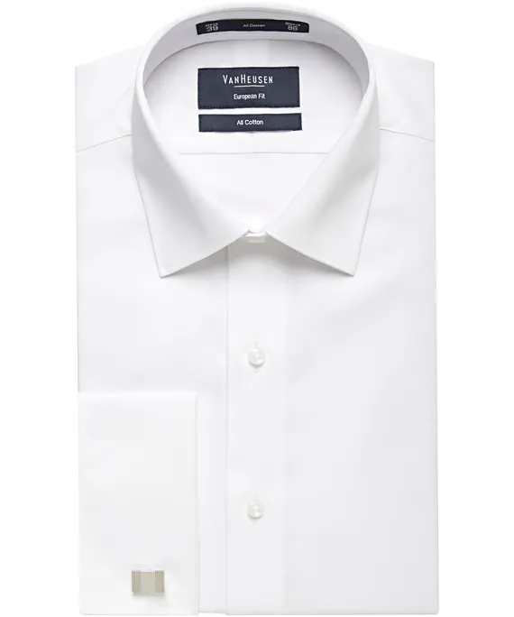 100% Cotton Solid Dyed Poplin European Fit Shirt_2