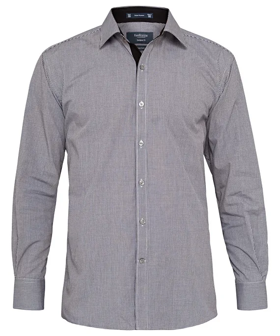 Cotton Polyester Yarn Dyed Check European Fit Shirt_2