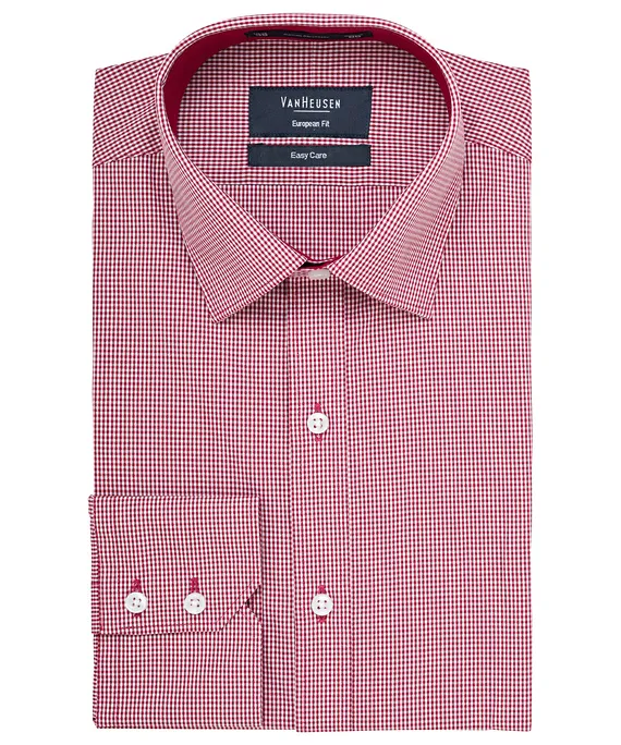 Cotton Polyester Yarn Dyed Check European Fit Shirt_4