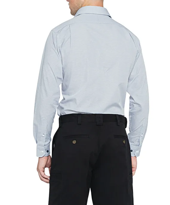 MENS EUROPEAN TAILORED FIT SHIRT COTTON POLYESTER YARN DYED CHECK EASY CARE_10