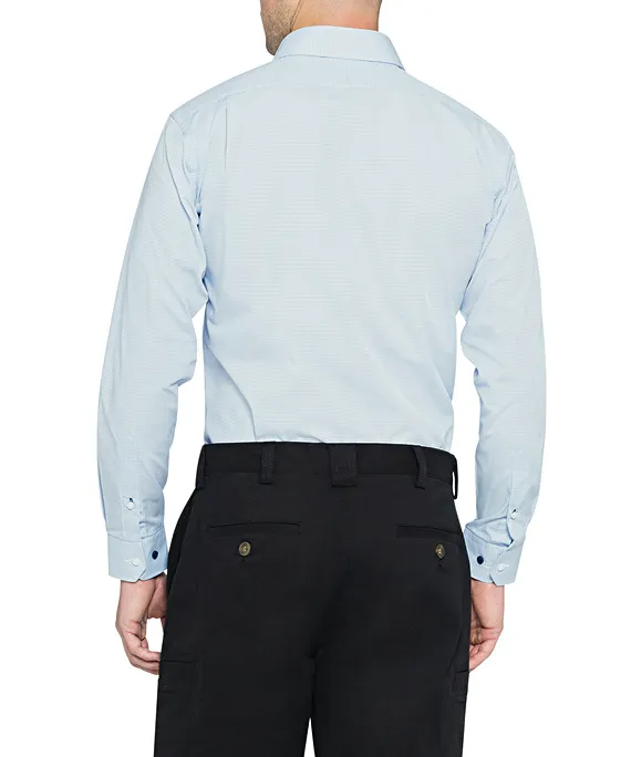 MENS EUROPEAN TAILORED FIT SHIRT COTTON POLYESTER YARN DYED CHECK EASY CARE_13