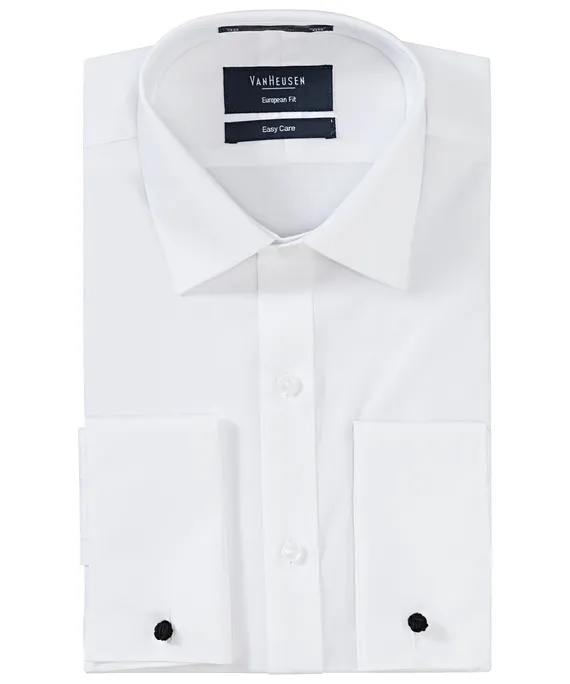 Cotton/polyester Solid Dyed Poplin European Fit Shirt_3