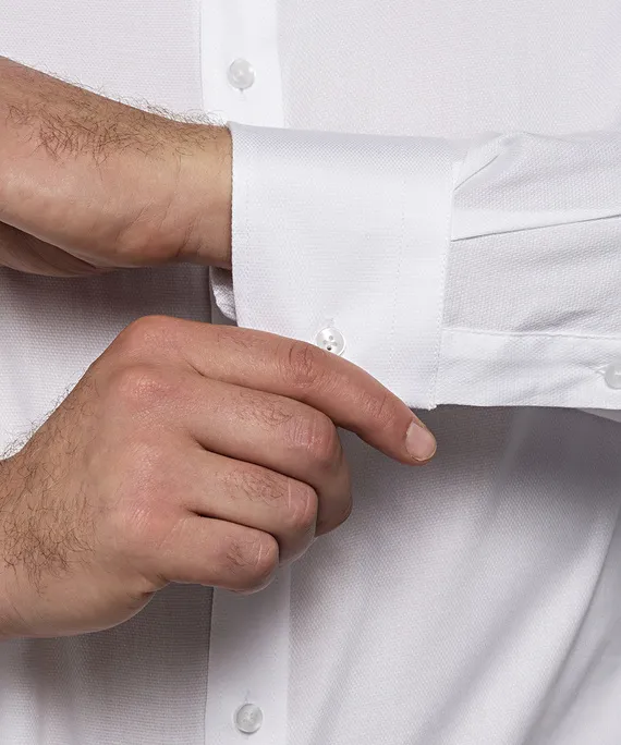 Mens European Tailored White Shirt_3