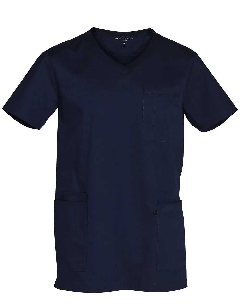 V-Neck Contrast Trim Mens Scrub Top_9
