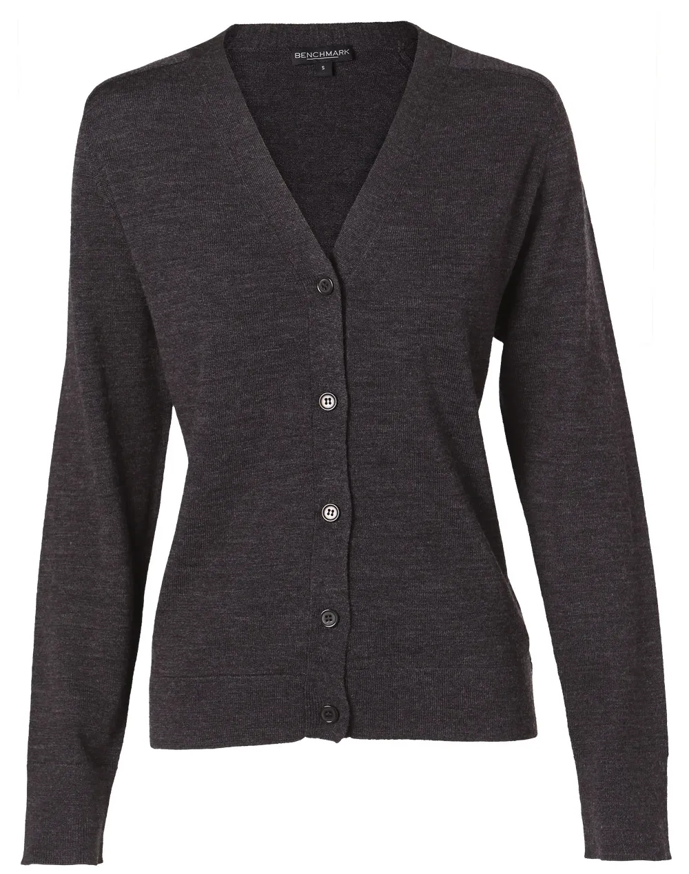 LADIES V-NECK LONG SLEEVE CARDIGAN_3