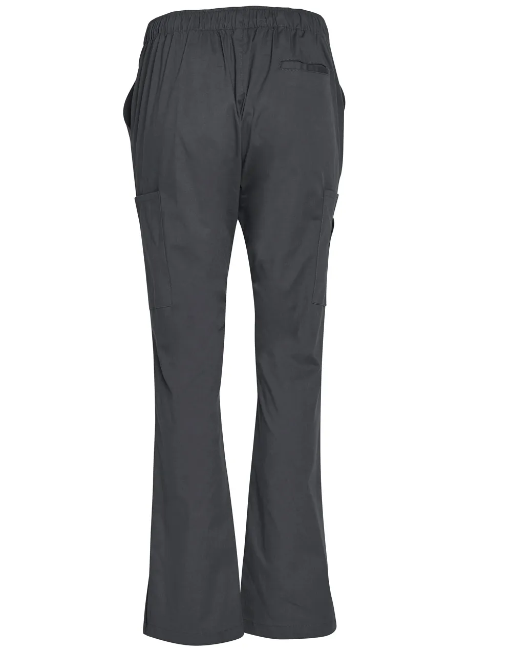 Ladies Semi-Elastic Waist Tie Solid Colour Scrub Pants_11