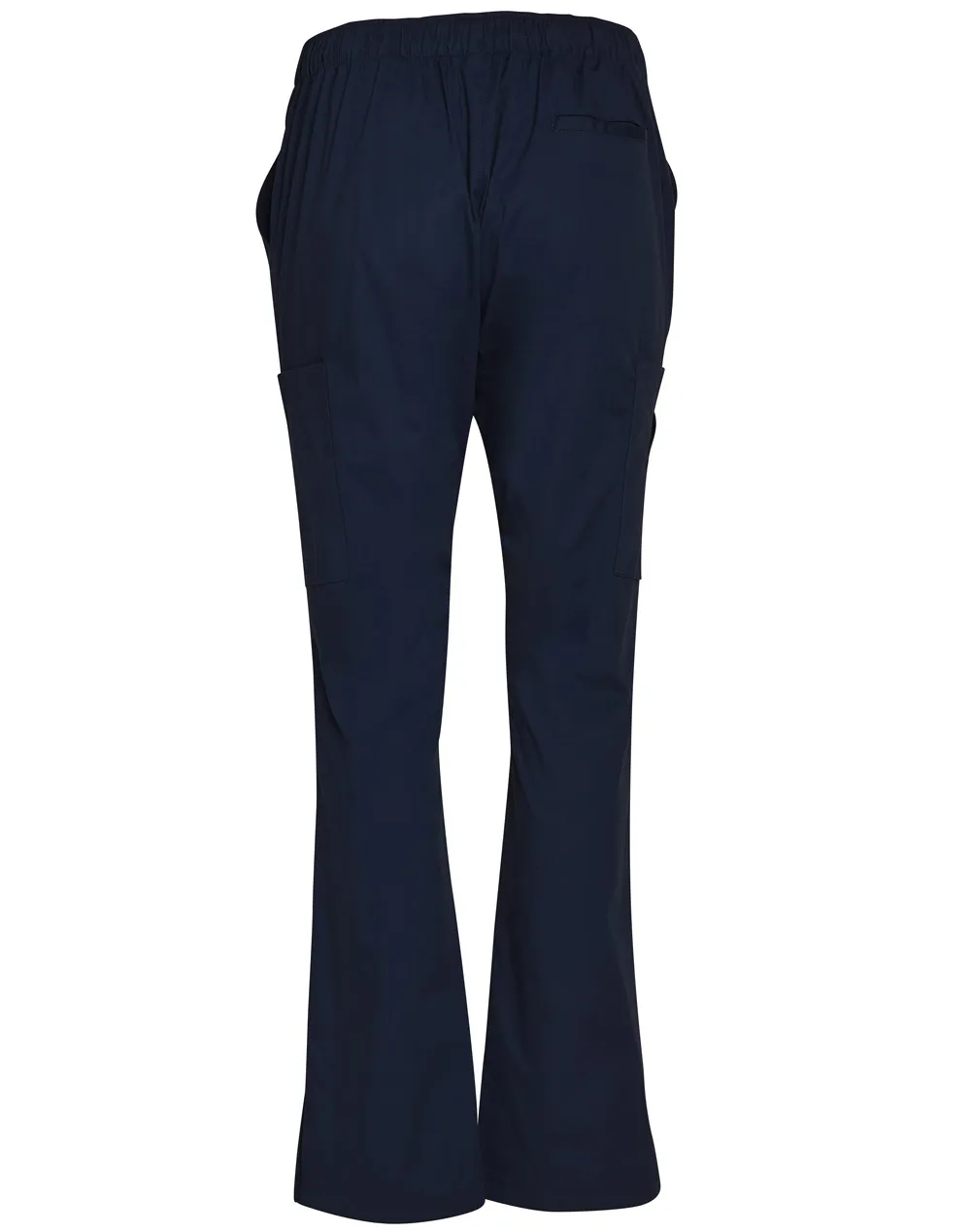 Ladies Semi-Elastic Waist Tie Solid Colour Scrub Pants_15