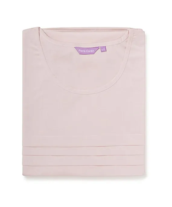 WOMENS RELAXED FIT JERSEY TOP POLYESTER ELASTANE PLEATED SHORT SLEEVE_9