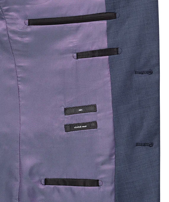 BLUE WOOL BLEND 2 BUTTON SINGLE BREASTED SUIT JACKET_2