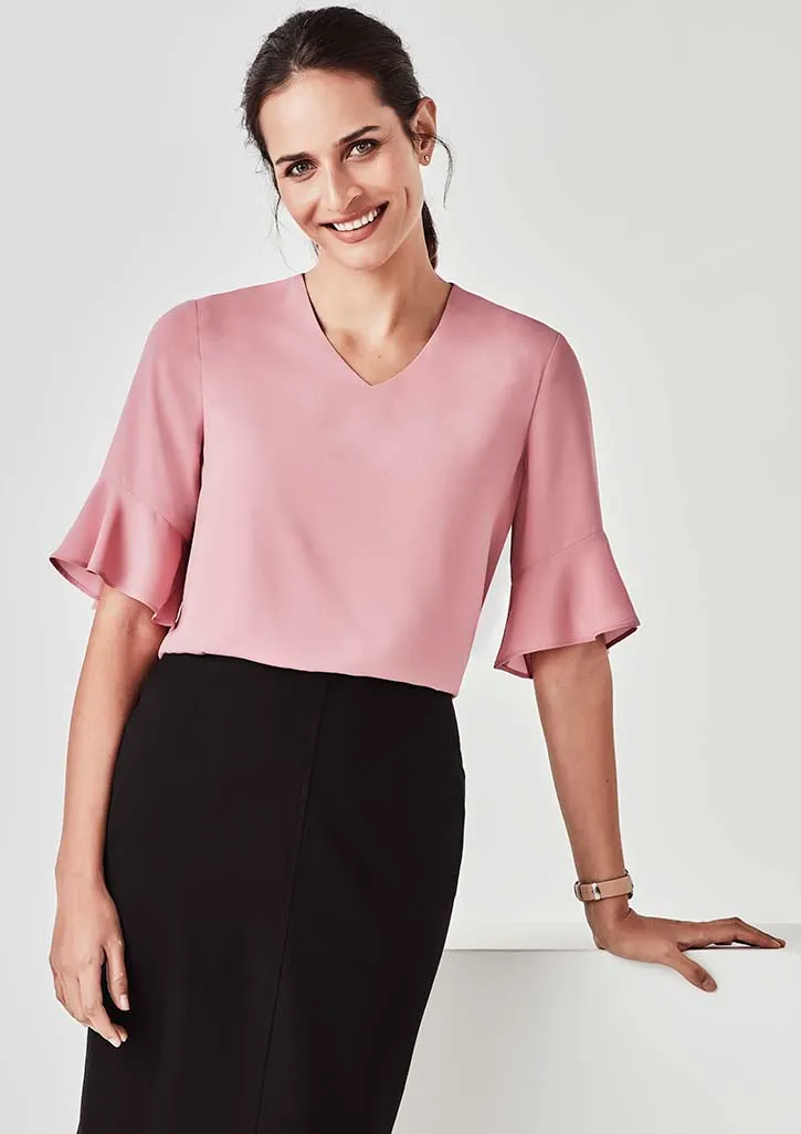 Womens Aria Fluted Sleeve Blouse_1