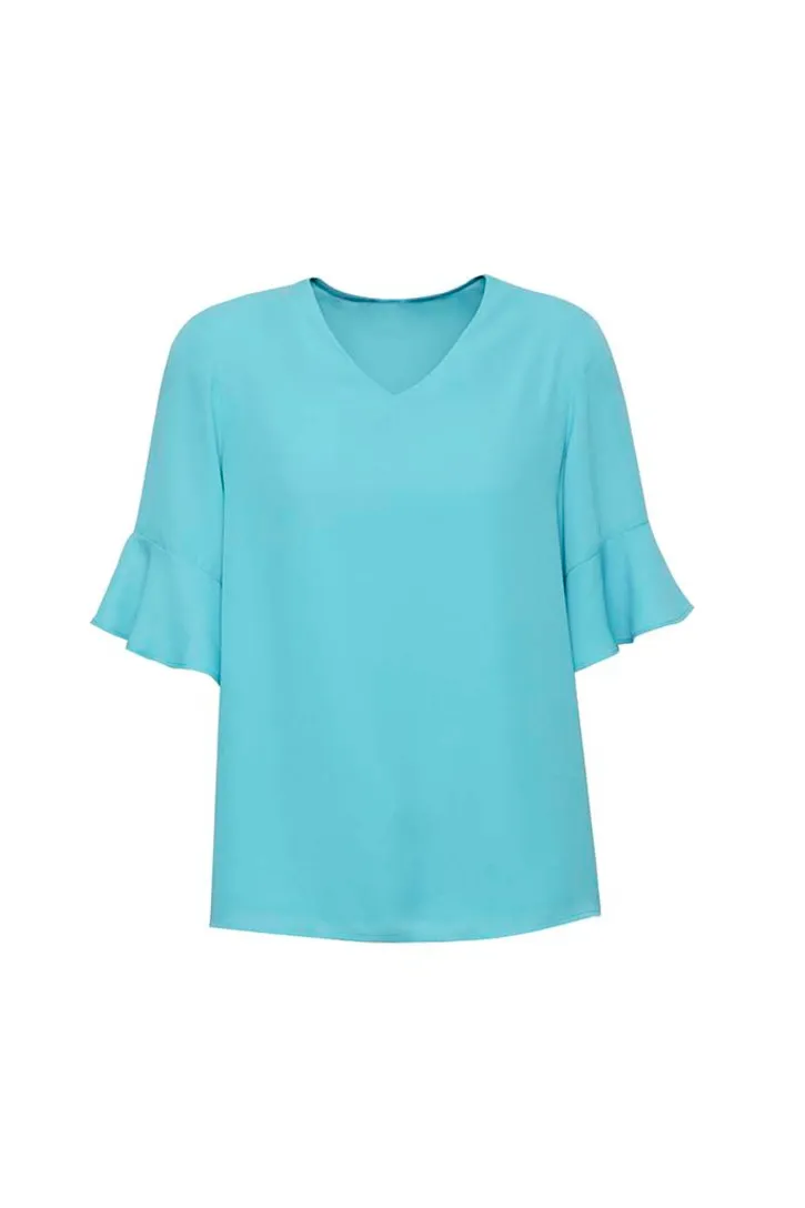 Womens Aria Fluted Sleeve Blouse_4