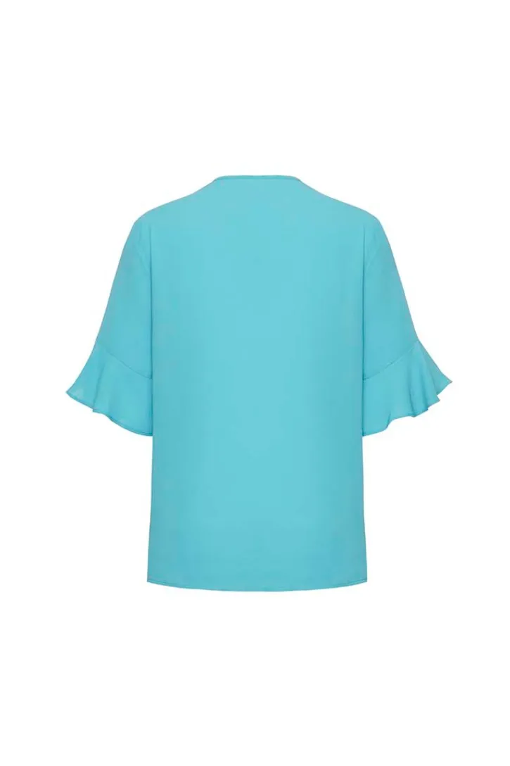 Womens Aria Fluted Sleeve Blouse_5