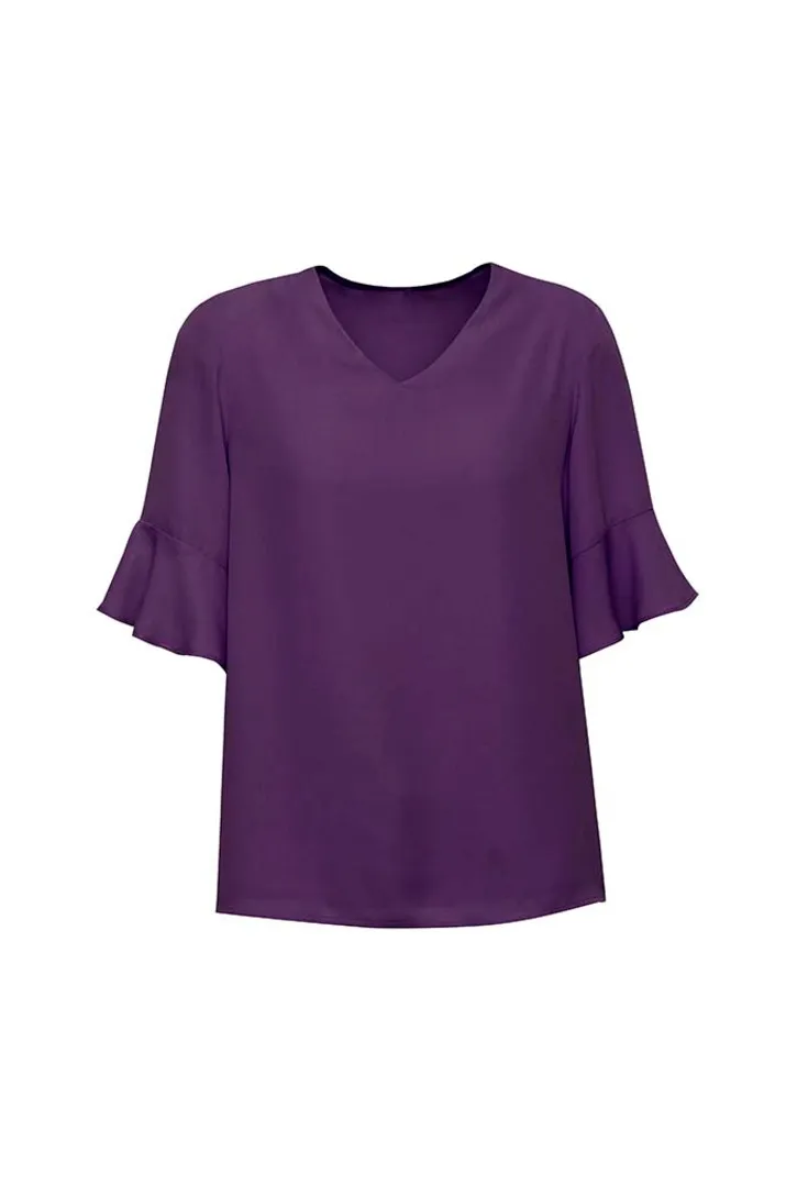 Womens Aria Fluted Sleeve Blouse_8