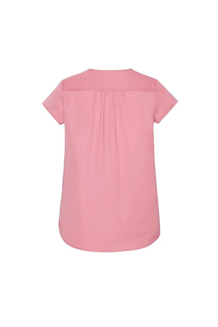 Womens Kayla V-neck Pleat Blouse_3