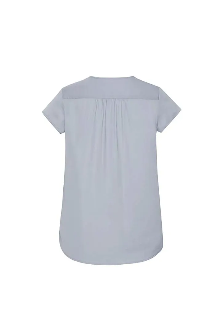 Womens Kayla V-neck Pleat Blouse_9